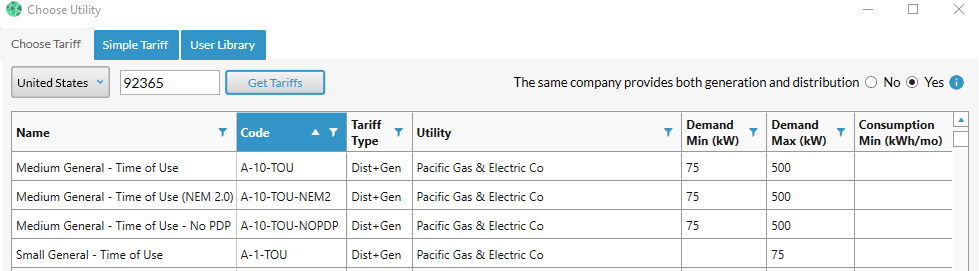 presolar tariff