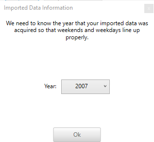 Imported Data information