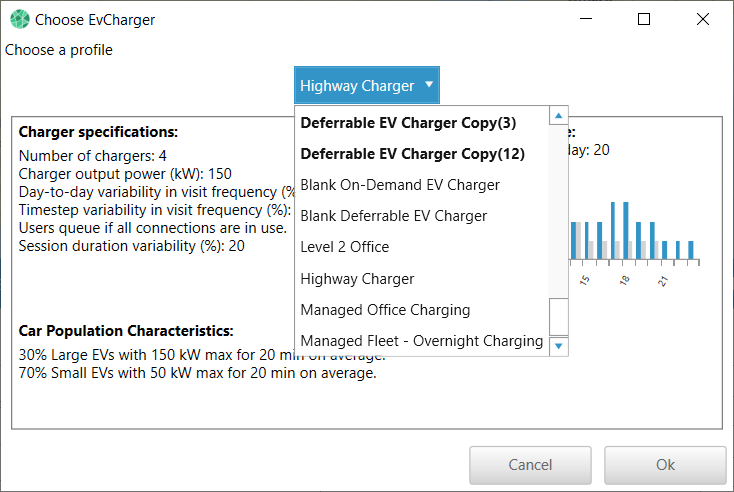 EV Charger Dropdown